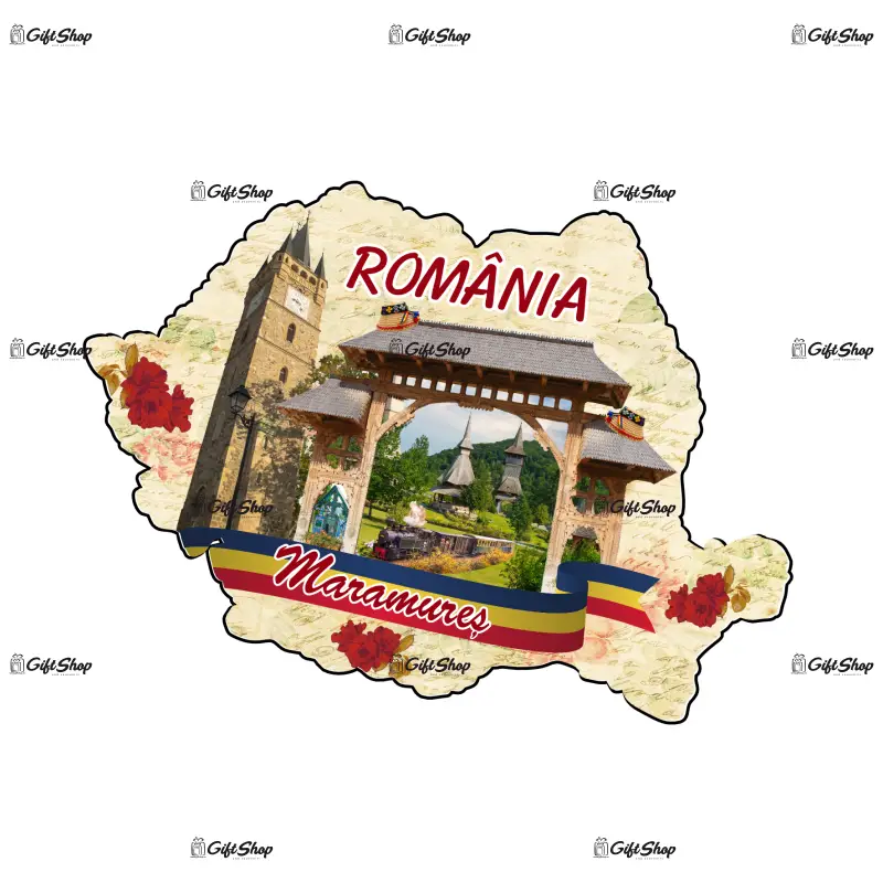 Maramures romania, magnet harta, model mgs198